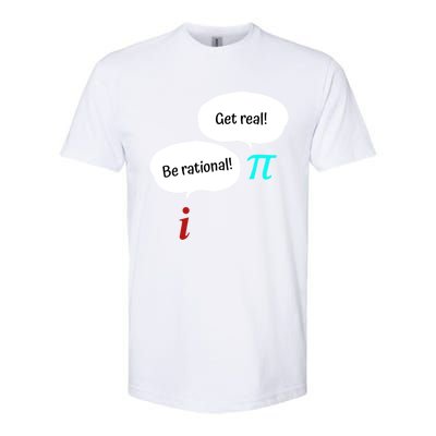 Be Rational Get Real Math Teacher Pi Mathematic Algebra Funny Gift Softstyle CVC T-Shirt