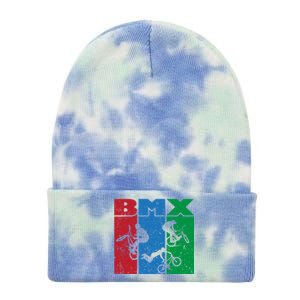 Bmx Rider Gift Life Behind Bars Bmx Gift Tie Dye 12in Knit Beanie