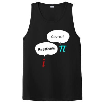 Be Rational Get Real Math Teacher Pi Mathematic Algebra Gift PosiCharge Competitor Tank