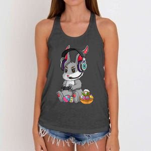 Bunny Rabbit Gaming Happy Easter Day Gamer Women's Knotted Racerback Tank