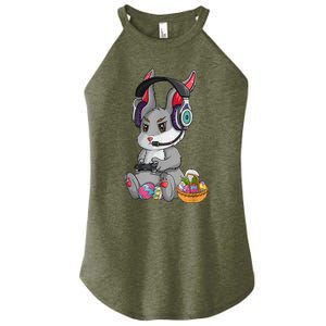 Bunny Rabbit Gaming Happy Easter Day Gamer Women's Perfect Tri Rocker Tank