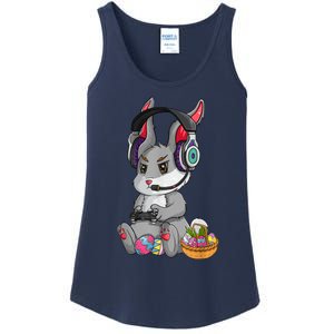 Bunny Rabbit Gaming Happy Easter Day Gamer Ladies Essential Tank