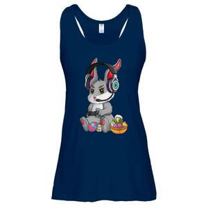 Bunny Rabbit Gaming Happy Easter Day Gamer Ladies Essential Flowy Tank