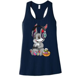 Bunny Rabbit Gaming Happy Easter Day Gamer Women's Racerback Tank