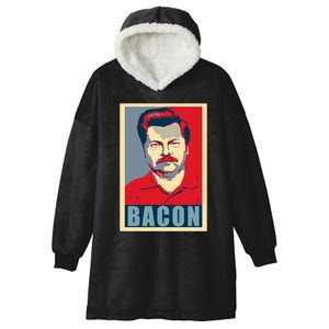 Bacon Ron Hope Swanson Hooded Wearable Blanket