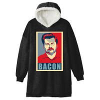 Bacon Ron Hope Swanson Hooded Wearable Blanket