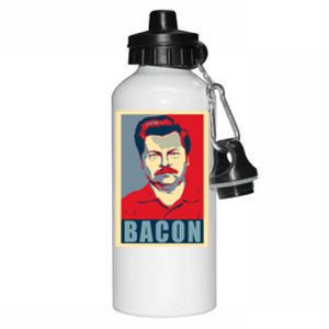 Bacon Ron Hope Swanson Aluminum Water Bottle