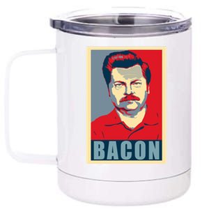 Bacon Ron Hope Swanson 12 oz Stainless Steel Tumbler Cup