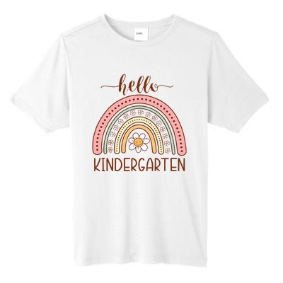 Boho Rainbow Hello Kindergarten First Day Of School Teacher Tall Fusion ChromaSoft Performance T-Shirt