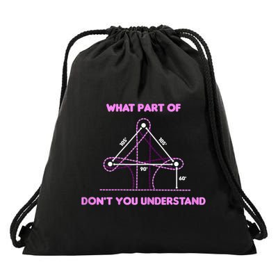 Barrel Racing Horse Riding What Part Don't You Understand Drawstring Bag