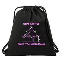 Barrel Racing Horse Riding What Part Don't You Understand Drawstring Bag