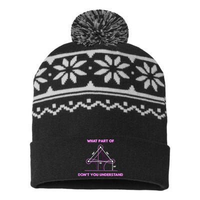 Barrel Racing Horse Riding What Part Don't You Understand USA-Made Snowflake Beanie