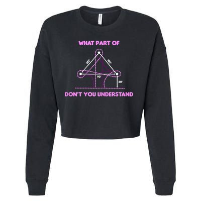 Barrel Racing Horse Riding What Part Don't You Understand Cropped Pullover Crew