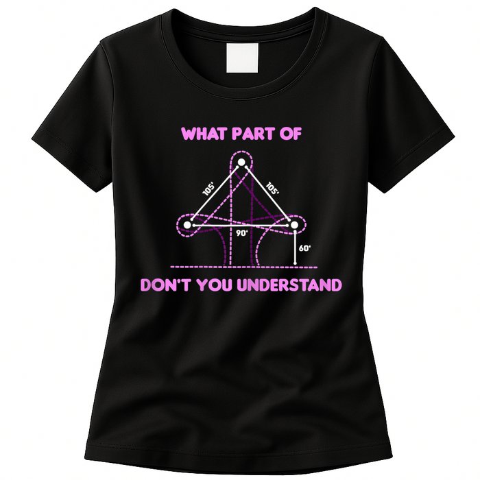 Barrel Racing Horse Riding What Part Don't You Understand Womens T-Shirt