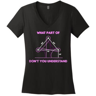 Barrel Racing Horse Riding What Part Don't You Understand Women's V-Neck T-Shirt