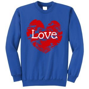 Big Red Heart Valentines Day Tee Cute Vgiftday Love Couple Gift Tall Sweatshirt