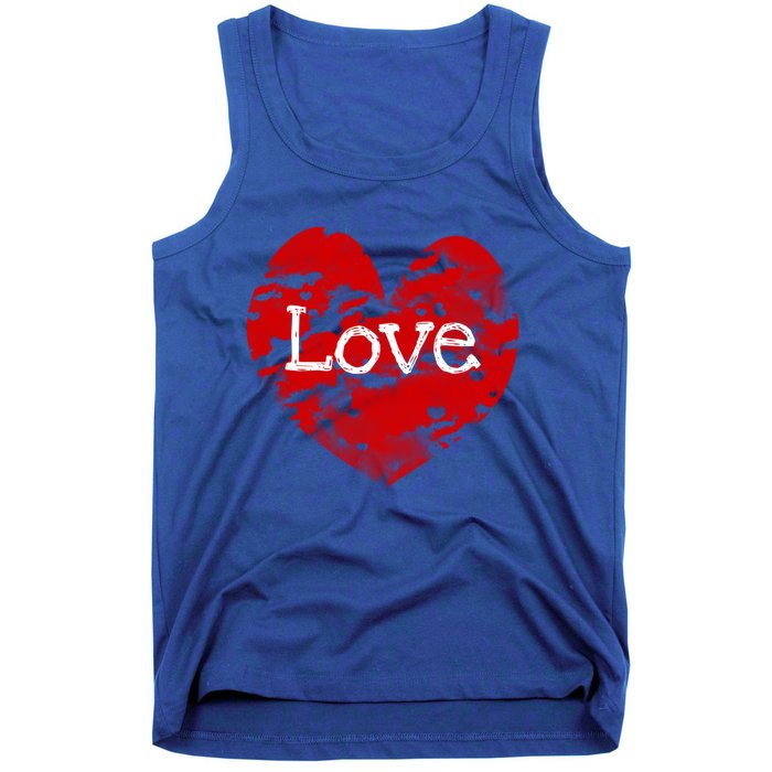 Big Red Heart Valentines Day Tee Cute Vgiftday Love Couple Gift Tank Top