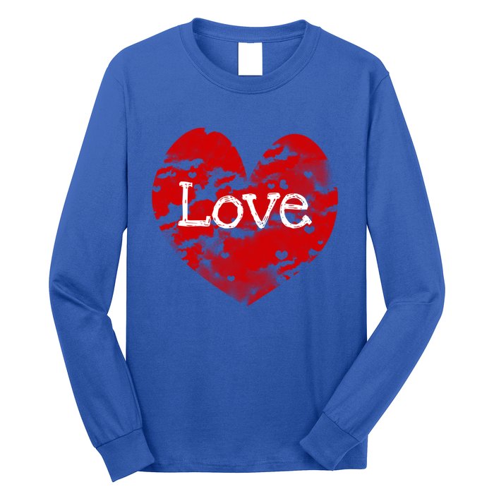 Big Red Heart Valentines Day Tee Cute Vgiftday Love Couple Cute Gift Long Sleeve Shirt