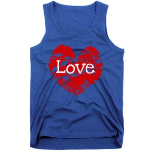 Big Red Heart Valentines Day Tee Cute Vgiftday Love Couple Cute Gift Tank Top