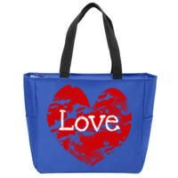 Big Red Heart Valentines Day Tee Cute Vgiftday Love Couple Cute Gift Zip Tote Bag