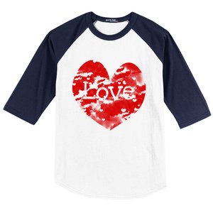 Big Red Heart Valentines Day Tee Cute Vgiftday Love Couple Cute Gift Baseball Sleeve Shirt