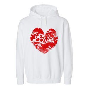 Big Red Heart Valentines Day Tee Cute Vgiftday Love Couple Cute Gift Garment-Dyed Fleece Hoodie