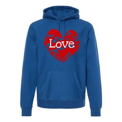 Big Red Heart Valentines Day Tee Cute Vgiftday Love Couple Gift Premium Hoodie