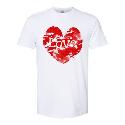 Big Red Heart Valentines Day Tee Cute Vgiftday Love Couple Gift Softstyle CVC T-Shirt