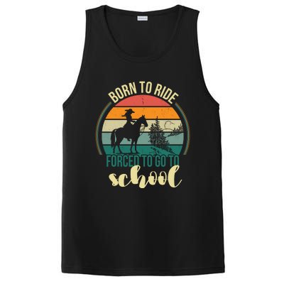 Born Ride Horse Forced To Go To School Gift PosiCharge Competitor Tank