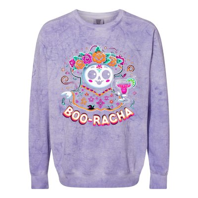 Boo Racha Happy Halloween And Cinco De Mayo Mexico Festival Style Colorblast Crewneck Sweatshirt