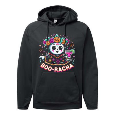 Boo Racha Happy Halloween And Cinco De Mayo Mexico Festival Style Performance Fleece Hoodie