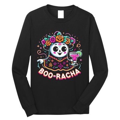 Boo Racha Happy Halloween And Cinco De Mayo Mexico Festival Style Long Sleeve Shirt