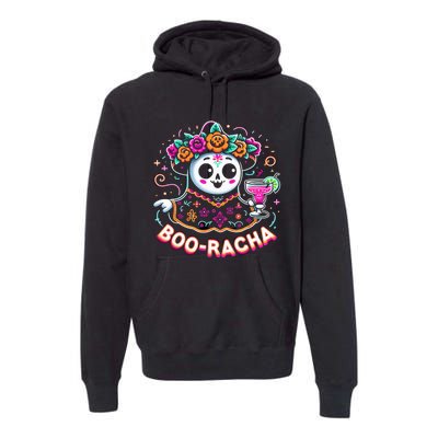 Boo Racha Happy Halloween And Cinco De Mayo Mexico Festival Style Premium Hoodie