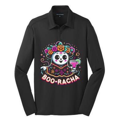 Boo Racha Happy Halloween And Cinco De Mayo Mexico Festival Style Silk Touch Performance Long Sleeve Polo