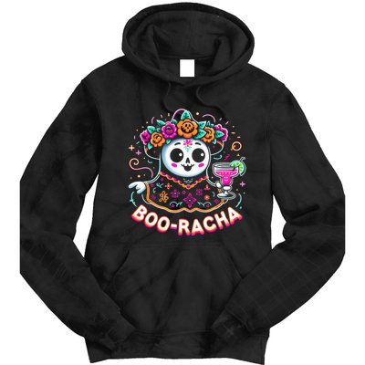 Boo Racha Happy Halloween And Cinco De Mayo Mexico Festival Style Tie Dye Hoodie