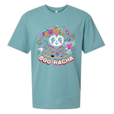 Boo Racha Happy Halloween And Cinco De Mayo Mexico Festival Style Sueded Cloud Jersey T-Shirt