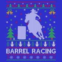 Barrel Racing Horse Sports Xmas Ugly Barrel Racing Christmas Gift 16 in Basic Backpack