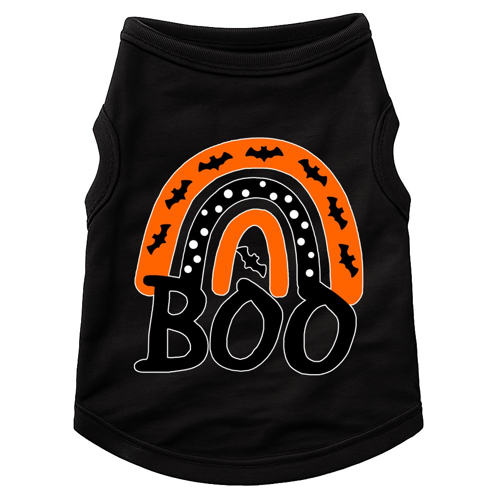 BOO Retro Halloween Rainbow Doggie Tank