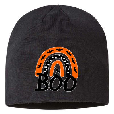 BOO Retro Halloween Rainbow Sustainable Beanie