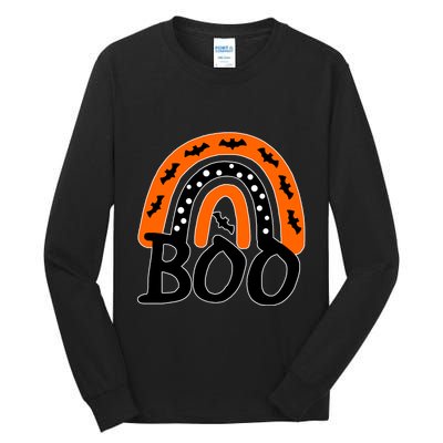 BOO Retro Halloween Rainbow Tall Long Sleeve T-Shirt