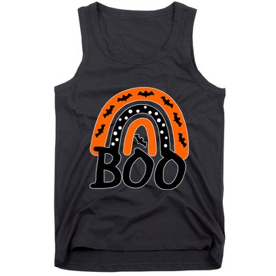 BOO Retro Halloween Rainbow Tank Top