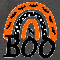 BOO Retro Halloween Rainbow Vector Backpack