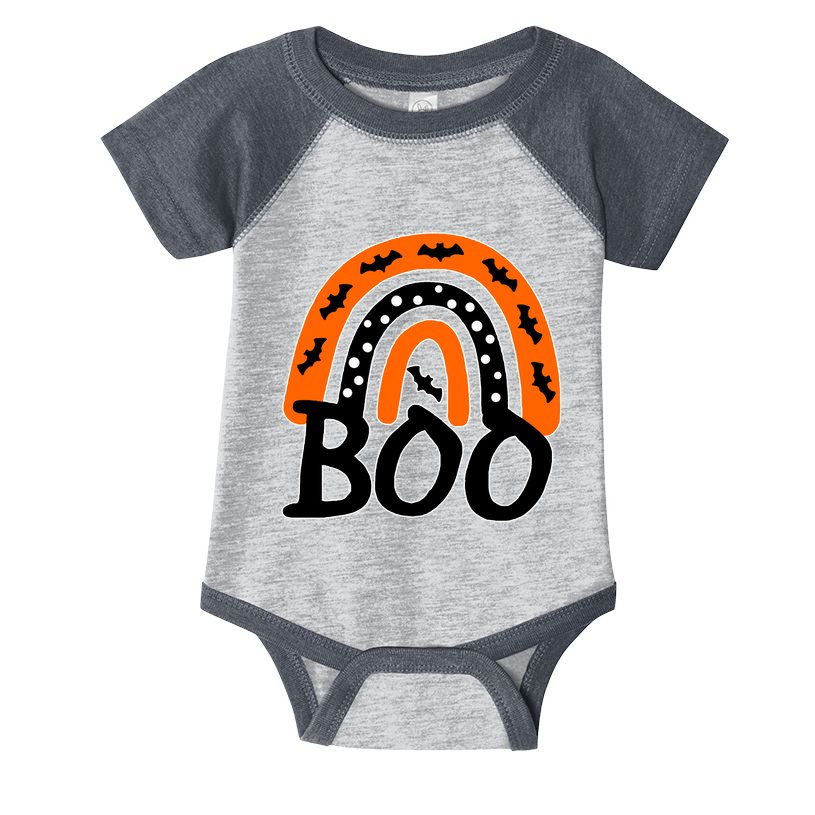 BOO Retro Halloween Rainbow Infant Baby Jersey Bodysuit