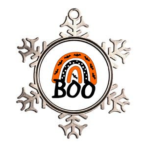 BOO Retro Halloween Rainbow Metallic Star Ornament