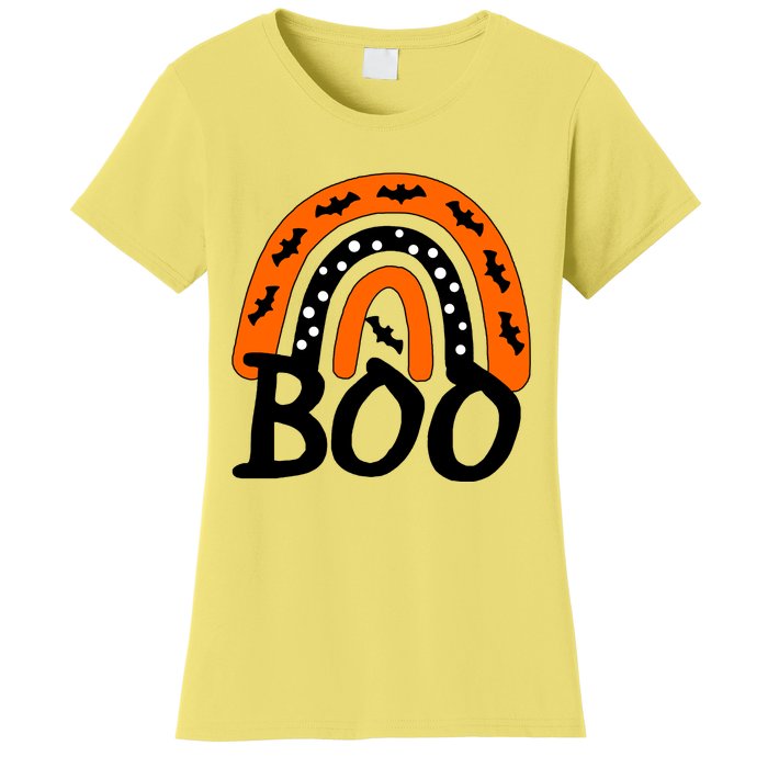 BOO Retro Halloween Rainbow Women's T-Shirt