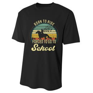 Born Ride Horses Forced To Go To School Cute Horse Girl Performance Sprint T-Shirt