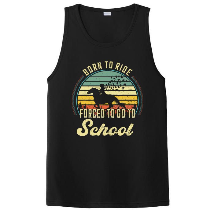 Born Ride Horses Forced To Go To School Cute Horse Girl PosiCharge Competitor Tank