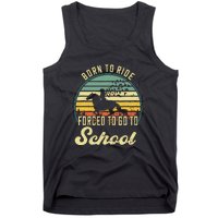 Born Ride Horses Forced To Go To School Cute Horse Girl Tank Top