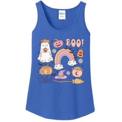 Boo Retro Halloween Ghost Design Gift Ladies Essential Tank