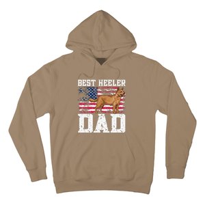 Best Red Heeler Dad American Flag Australian Cattle Dog Hoodie